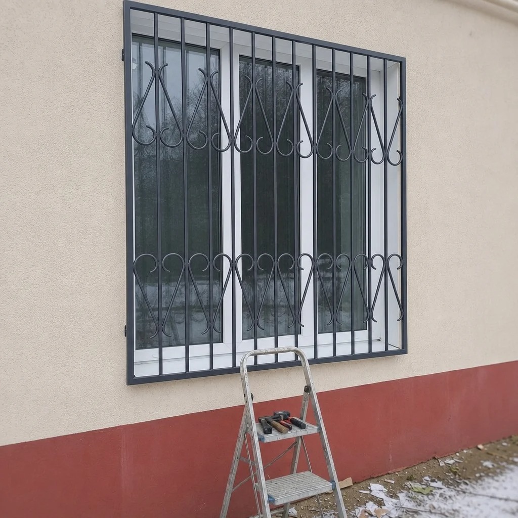 решётка прямая на 3 створчатое окно