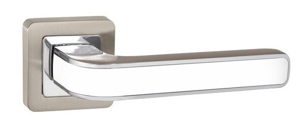 Ручка раздельная NOVA QR SN/WH-19 матовый никель/белый (Punto), Артикул 37519